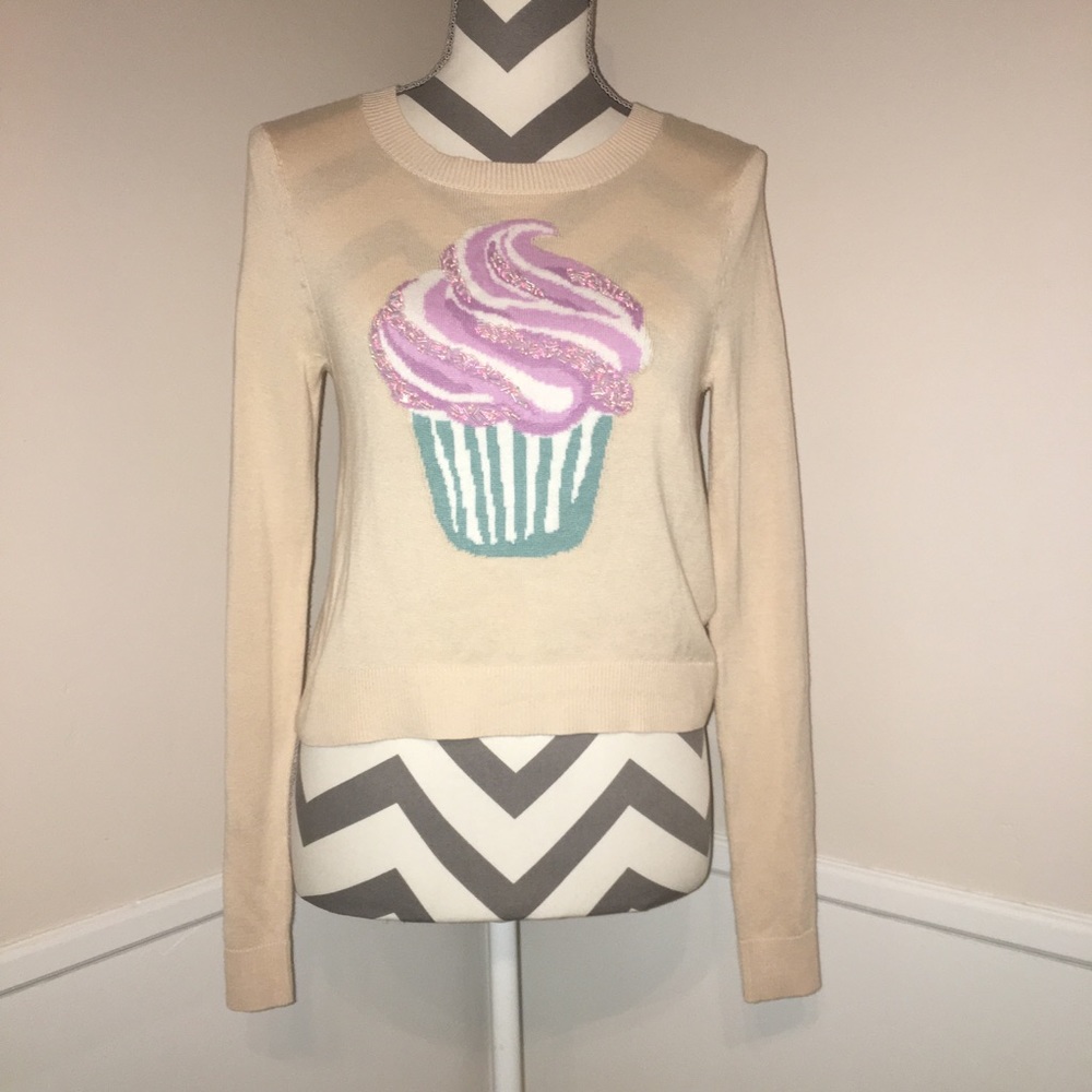 LAUREN CONRAD | beaded cupcake sweater.